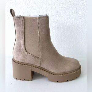 Madden Girl Trust Lug-Sole Chelsea Booties  -Dark Taupe